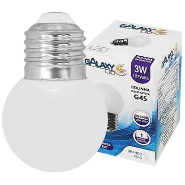 Imagem de Lâmpada Mini Bolinha Led G45 3W 127V Branco Frio - GALAXY, 110V