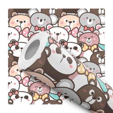 Imagem de Papel de Parede Adesivo Ilustração Ursinho Infantil Bebê Moderno Quart
