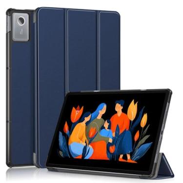Imagem de Gylint Capa para Lenovo Idea Tab Plus de 12,1 polegadas, capa dobrável ultrafina de couro PU com suporte para Lenovo Xiaoxin Pad 12.1 (2025) 30.7 cm, azul marinho
