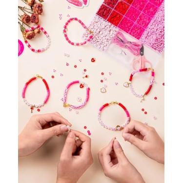 Imagem de ACB242M01 Kit de contas de pulseira da amizade para Dia dos Namorados