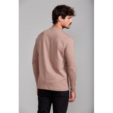 Imagem de Camiseta Manga Longa Malha Comfort - Marrom Castanho - HIGHSTIL, Marro