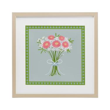 Imagem de Stupell Industries Pacote com bordas de buquê de primavera impressão emoldurada preta sob vidro, design por Adrienne Morris, 13 x 13