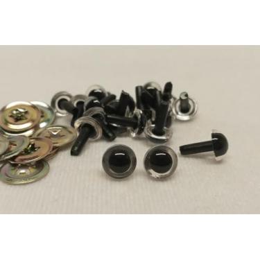 Imagem de Olhos de segurança transparentes Sassy Bears 7,5 mm (10 pares) para ursos, bonecas, fantoches, artesanato