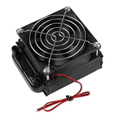 Imagem de 80mm Cpu Led Refrigerador de água Calor Linha Radiador Ventilador Computador Pc Leve Portátil Fácil Resistente Prático Preto