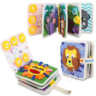 Imagem de Livro Infantil para Bebê de Tecido Animais Montessori Sensorial Coorde
