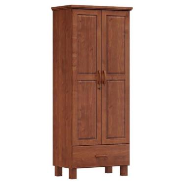 Imagem de Guarda Roupa 2p 1g Madeira Maciça 81 Cm 1140 Imbuia Milani Store Imbuia
