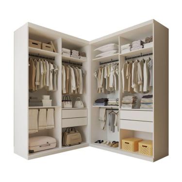 Imagem de Closet Casal Júlia Duo Sem Portas 4 Gavetas Minastex Branco