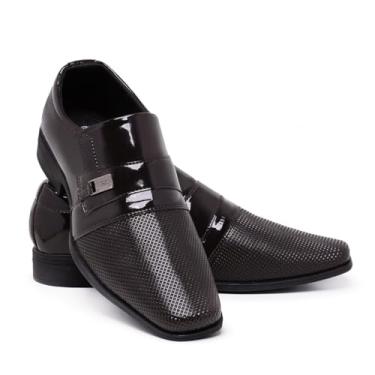 Imagem de Sapato Social Masculino Elegante Bico Fino Pull On 738 (Marrom, BR, Adulto, Numérico, 40)