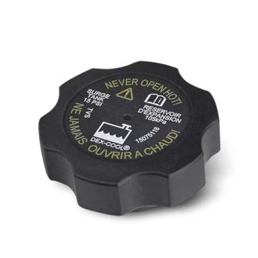 Imagem de CyperFair Tampa do pote de expansão do carro, tampa do reservatório do radiador de vedação em forma de engrenagem de 15 PSI, substituição de modificação do sistema de resfriamento OEM # 15075118