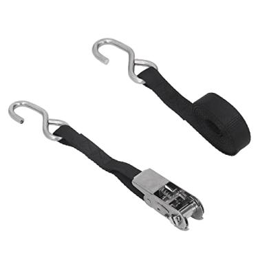 Imagem de Cryfokt Correias de Catraca para Trailer, Resistentes, Pretas, Resistentes à Ferrugem, Correias de Amarração para Caminhão de Reboque de Motocicleta, de 25 Mm/1 Polegada Com Força de Tração de (3