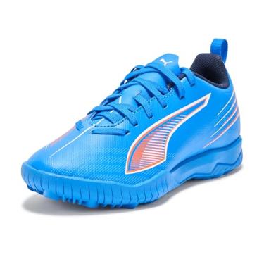 Imagem de PUMA Chuteira de futebol unissex infantil Ultra Play Turf Training, Ultra azul-branco-vermelho brilhante Ah25, 11 Big Kid