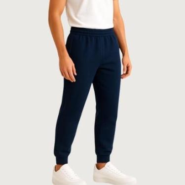 Imagem de Calça Moletom Com Punho Masculina Conforto e Estilo para o Dia a Dia-Masculino