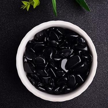 Imagem de Home Collections Cristal Natural Cascalho Espécime Uso de Cristal para Decoração de Casa Jardim Pedra de Aquário, Lazuli, 50 g (Cor: Obsidiana, Tamanho: 100g)