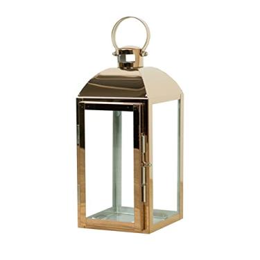 Imagem de Suporte de vela para pendurar suporte de vela de aço inoxidável com vidro transparente rústico luz tealight suporte de centro de mesa para castiçais de mesa (tamanho: M) (uma cor pequena)