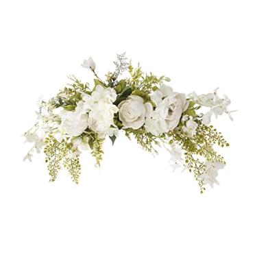 Imagem de Generic Guirlanda de Flores Artificiais de 29,5 Polegadas de Fio de Ferro Flor de de Casamento Simulando Forma e Textura da Natureza Salas de Estar Quartos Festivais Banquetes Decoração de Jardim