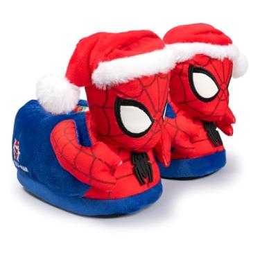 Imagem de Marvel Pantufas 3D do Homem-Aranha para jovens, Vermelho de Natal, 11-12 Little Kid