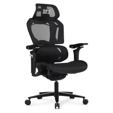 Imagem de Cadeira de Escritório Gamer DT3 Chrono,ergonomica com revestimento Mesh Vintex-C™,apoio de cabeça 2D,braços 5D+rotação 360º,apoio lombar AWS,suporta até 130kg,altura máx.de 1,85m (Grey)