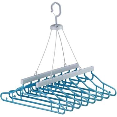 Imagem de Varal Premium com 8 Cabides, Plástico, Cores Sortidas, 47x35,5x13,5cm, Compacto, para Secar Roupas