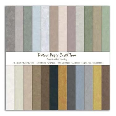 Imagem de Bloco de papel vintage para scrapbook, 15 x 15 cm, bloco de papel colorido de cartolina para fazer cartões, agendas, envelopes faça você mesmo, cartões comemorativos, artesanato decorativo - 24 folhas