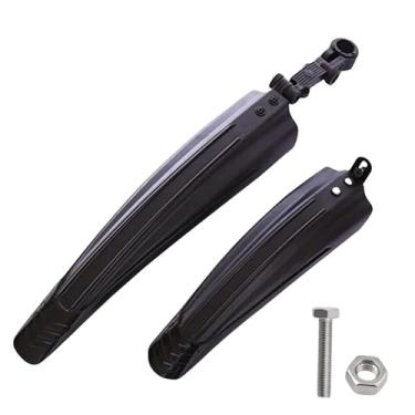 Imagem de Conjunto de 2 para-lamas para bicicleta, protetores contra respingos, para-lamas dianteiro e traseiro, acessórios para ciclismo de montanha, para rodas de 20/22/24/26 polegadas.(Black)