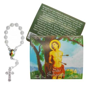 Imagem de 50 Cartões e Mini Terços de São Sebastião - SJO Artigos Religiosos