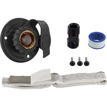 Imagem de Valterra Entrada de água de montagem embutida A01-0175LFVP - FPT, flange de metal de 6,9 cm, preto (embalado)