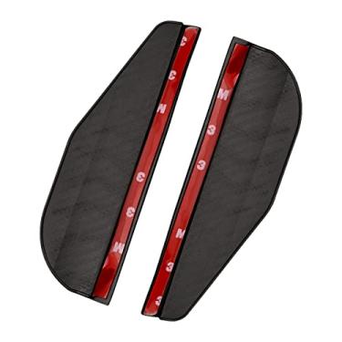 Imagem de 2 capas de chuva para espelho retrovisor de carro - GLADFRESIT universal, textura de fibra de carbono espessa, tampas de espelho de asa lateral com proteção contra fumaça - acessórios ideais para