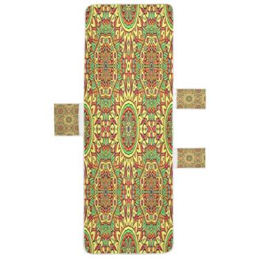Imagem de STAYTOP Capa de toalha de cadeira de descanso 215,88 cm x 76,2 cm, capa de espreguiçadeira macia, capas de cadeira de praia com bolsos para jardim, pátio, pátio, banhos de sol, gramado, mandala boho