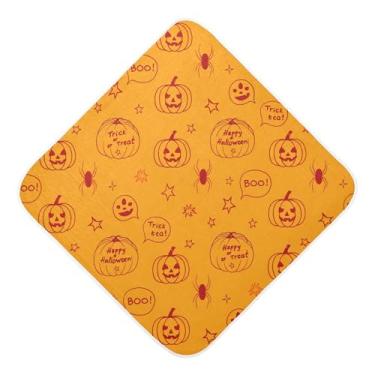 Imagem de Burbuja Toalha de banho de bebê Halloween Pumpkins - Toalha com capuz de musselina macia e absorvente para recém-nascidos, 76 x 76 cm