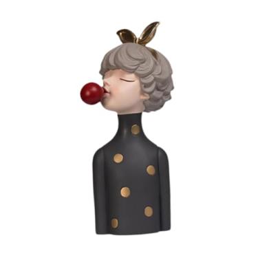 Imagem de Ｂｅｓｇａ Estátua de para decoração de casa, ornamento de mesa, objeto decorativo, escultura, estatueta para entrada, prateleira, escritório, presente, Cinza