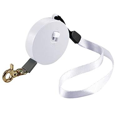 Imagem de Coleira retrátil para cachorro - Corda de tração com cabo anti-derrapante extensível pets pequenos e médios caminhadas botão trava retração instantânea resistente case ABS ganchos ferro resistentes à