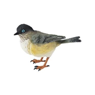 Imagem de menolana Estatuetas de pássaros brinquedos escultura animal realista em miniatura pássaros decoração pardal figuras para festa de jardim feriado desktop