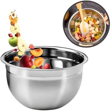 Imagem de Tigela Inox Bowl 22cm Multiuso Profissional, Aço Inox, 10,5x22cm, 150g
