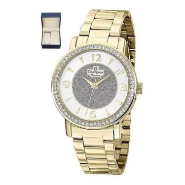 Imagem de RELOGIO CHAMPION ANALOGICO PRATA METAL DOURADO CH24599W