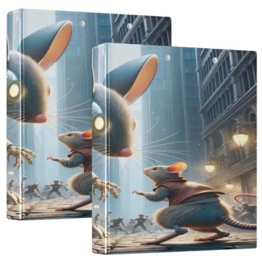 Imagem de Fichário mecânico de 3 anéis com bolsos para prancheta, 2 unidades, material escolar