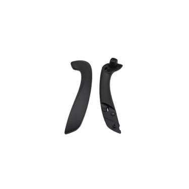 Imagem de Preto padrão de fibra de carbono frente esquerda ou direita porta interior maçaneta capa compatível para renault megane 3 mk3 fluence 2008-2016(Left Kit 2PCS)