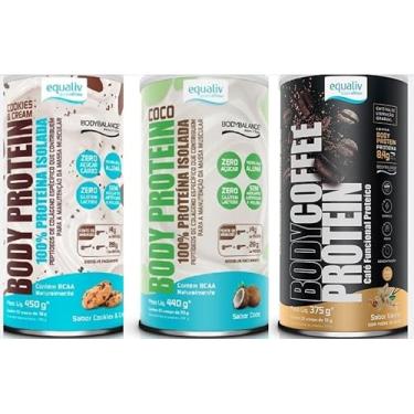 Imagem de Body Protein Sabores (Café com Vanilla (Baunilha),Coco,Cookies & Cream)+Jaqueta-Equaliv