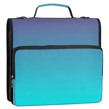 Imagem de Fichário com 3 anéis de 3 argolas de 3,8 cm com zíper e zíper com alça de ombro, portfólio e estojo para pasta de anel