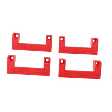 Imagem de Suporte de fita métrica, 4 unidades de armazenamento de ferramentas ABS com rebites para organização de oficina de garagem de escada, bancada de trabalho (vermelho)