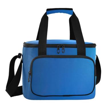 Imagem de Bolsa térmica Ombre azul desfocada, bolsa térmica para praia, lancheira