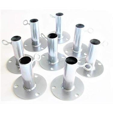 Imagem de 8pc - 1 3/8" (FVFP) ~ Short Foot PAD/Baseball Batting CAGE Base Plate.