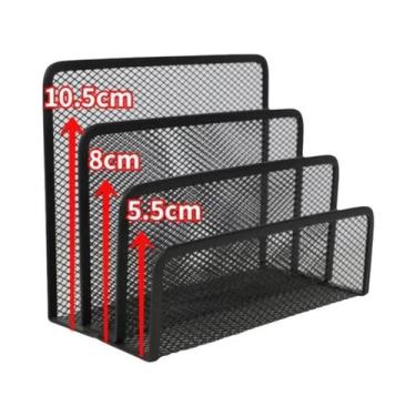 Imagem de Organizador De Mesa Em Malha Metálica Para Correspondência, Pacote Com