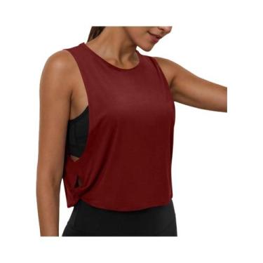 Imagem de Camiseta Sem Mangas Feminina De Yoga Com Decote Redondo, Top Casual Le