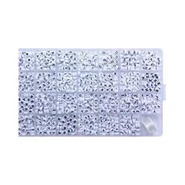 Imagem de Conjunto De Miçangas De Letras Do Alfabeto Inglês 1400pcs Cordões De A