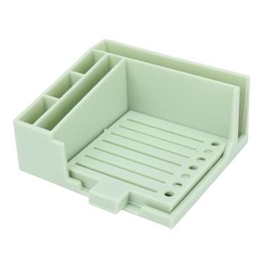 Imagem de Diydeg Estêncil e Suporte para Notas Adesivas, Organizador de Listas com 3 Estênceis Diferentes e 100 Blocos de Notas de 7,6 x 7,6 cm, para Mesa de Quarto e Escritório (Verde)