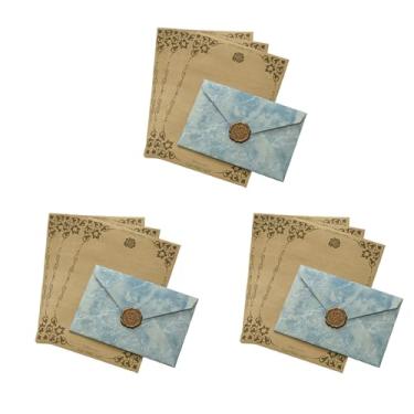 Imagem de Envelopes de veludo azul royal 4x6 pacote com 10 - Artigos de papelaria de convite de aniversário de casamento premium (1 envelope azul marinho + 3 folhas de papel de carta rosa de couro + 1 pedaço de