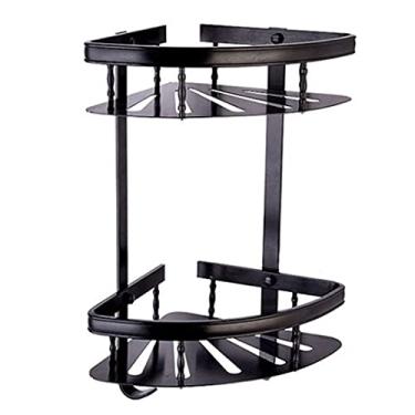 Imagem de Prateleiras de chuveiro Prateleira de chuveiro de parede de canto, armazenamento de cosméticos, suporte de xampu de vaso sanitário de alumínio dourado, organizador doméstico acessórios de banheiro