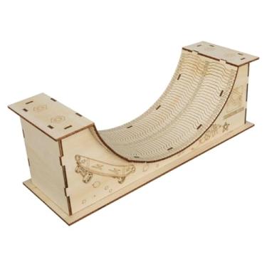 Imagem de menolana Rampa de skate de dedo em madeira, adereços para presente, acessórios de treinamento de skate de alto desempenho, kit para pista de skate, brinquedo, U Shape Slope