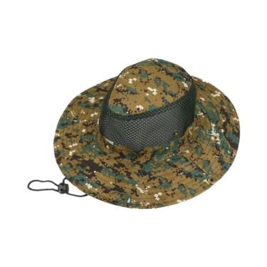 Imagem de Chapéu De Pesca Digital Camuflado Com Proteção Solar E Aba Larga Para 