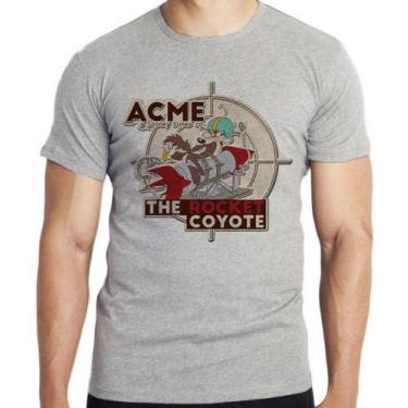 Imagem de Camiseta  Coiote ACME foguete papaléguas Blusa criança infantil juveni